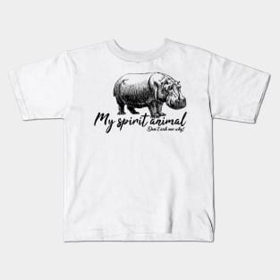 Hippo is my spirit animal Kids T-Shirt